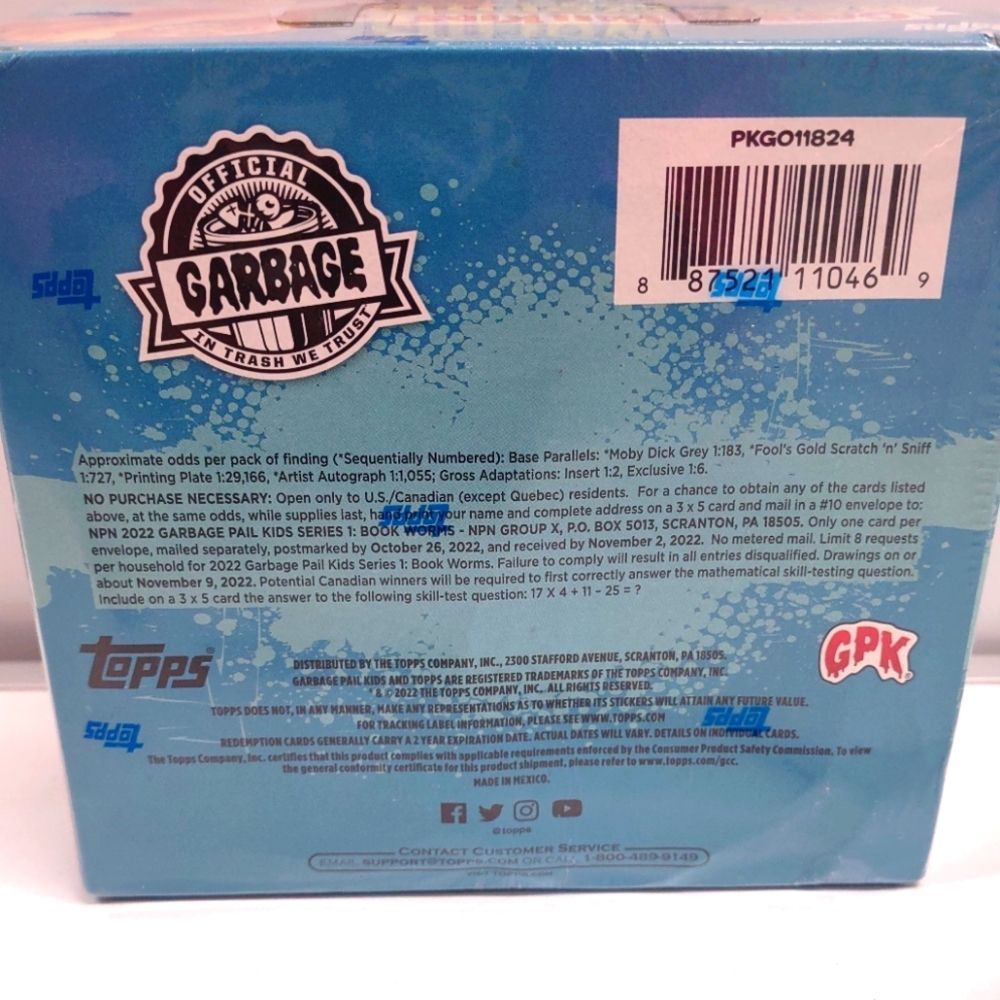 Topps Garbage Pail Kids Book Worms Sticker Cards Mega Box Factory Sealed - Picture 2 of 4